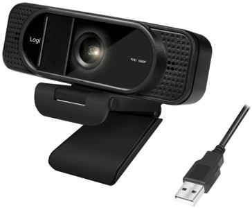 LogiLink Webcam USB Full HD à deux micros, noir