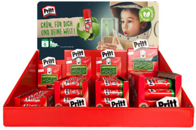 Pritt Bâton de colle, présentoir de 97 + pastilles SOMAT