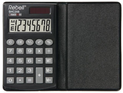 Rebell Calculatrice de poche SHC 208, noir