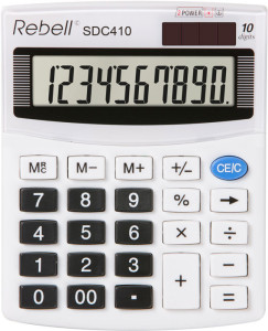 Rebell Calculatrice de bureau SDC 410, blanc