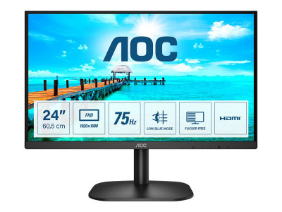 AOC : 23.8IN LCD 1920X1080 16:9 4MS 24B2XHM2 3000:1 HDMI/VGA