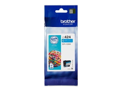 Brother : LC424C CYAN cartouche d'encre SINGLE PACK. PRINTS ABOUT 750 PA