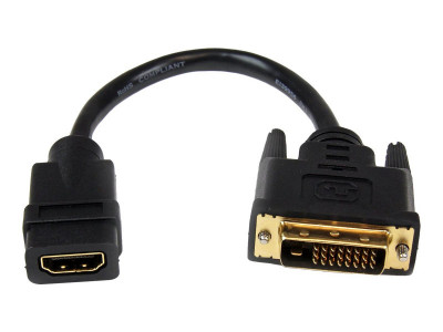 DLH : FEMALE HDMI TO DVI MALE ADAPTER cable - LENGTH 20CM - RESOLUTION