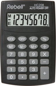 Rebell Calculatrice de poche HC 208, noir