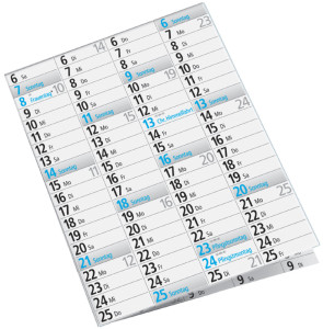 rido idé Plakatkalender, 1.210 x 770 mm, gefalzt