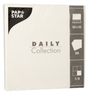 PAPSTAR Serviettes, 330 x 330 mm, 3 couches, bleu foncé