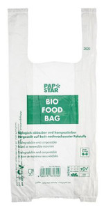 PAPSTAR Sac en plastique, en film bio, transparent