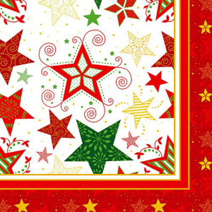 PAPSTAR Serviette à motif de Noël 