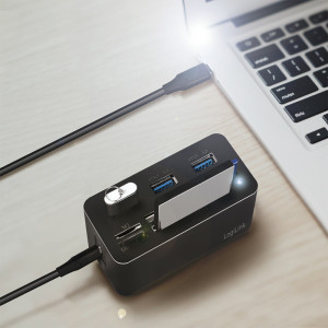 LogiLink Mini station d'accueil USB 3.2 (Gen 1), 8 ports