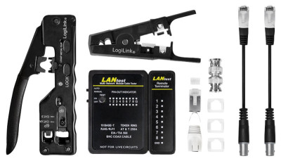 LogiLink Kit d'outils réseau, 4 pièces, pour Cat.6A & Cat.7