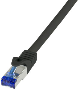 LogiLink Câble patch Ultraflex, Cat.6A, S/FTP, 0,25 m, noir