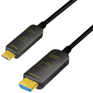 LogiLink Câble de fibre optique hybride USB 3.2 AOC, 10 m