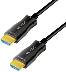 LogiLink Câble de fibre optique hybride HDMI AOC, 20 m