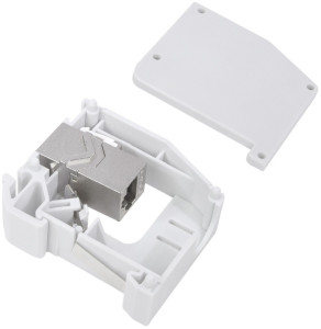 LogiLink Adaptateur pour rail DIN,1 module Keystone, gris