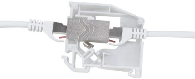 LogiLink Adaptateur pour rail DIN,1 module Keystone, gris