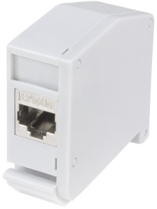 LogiLink Adaptateur pour rail DIN,1 module Keystone, gris