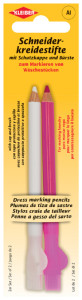 KLEIBER Crayon craie de tailleur, set de 2, blanc/rose