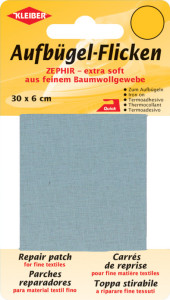 KLEIBER Patch thermocollant Zephir, 300 x 60 mm, blanc