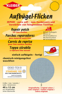 KLEIBER Patch thermocollant Zephir, 400 x 120 mm, blanc