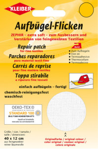 KLEIBER Patch thermocollant Zephir, 400 x 120 mm, blanc