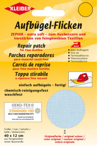 KLEIBER Patch thermocollant Zephir, 400 x 120 mm, blanc