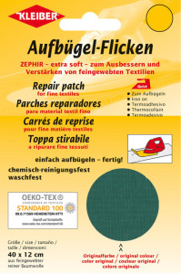 KLEIBER Patch thermocollant Zephir, 400 x 120 mm, bleu moyen