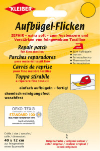 KLEIBER Patch thermocollant Zephir, 400 x 120 mm, bleu moyen