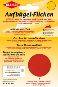 KLEIBER Patch thermocollant Köper, 400 x 120 mm, rouge