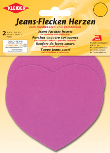 KLEIBER Patch thermocollant pour jeans Coeur, noir