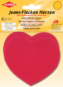 KLEIBER Patch thermocollant pour jeans Coeur, rose