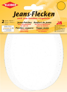 KLEIBER Patch thermocollant ovale pour jeans, bleu clair