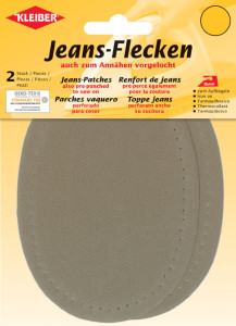 KLEIBER Patch thermocollant ovale pour jeans, bleu clair