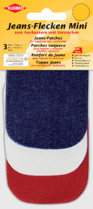 KLEIBER Mini patch thermocollant pour jeans, set 3, assorti