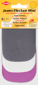 KLEIBER Mini patch thermocollant pour jeans, set 3, assorti