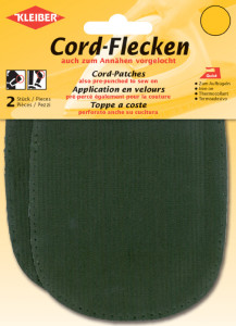 KLEIBER Patch thermocollant en velours côtelé, brun