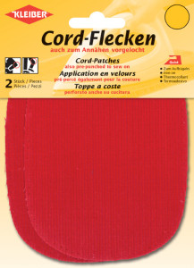 KLEIBER Patch thermocollant en velours côtelé, brun