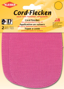 KLEIBER Patch thermocollant en velours côtelé, brun