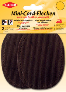 KLEIBER Mini patch thermocollant, fin velours côtelé, beige