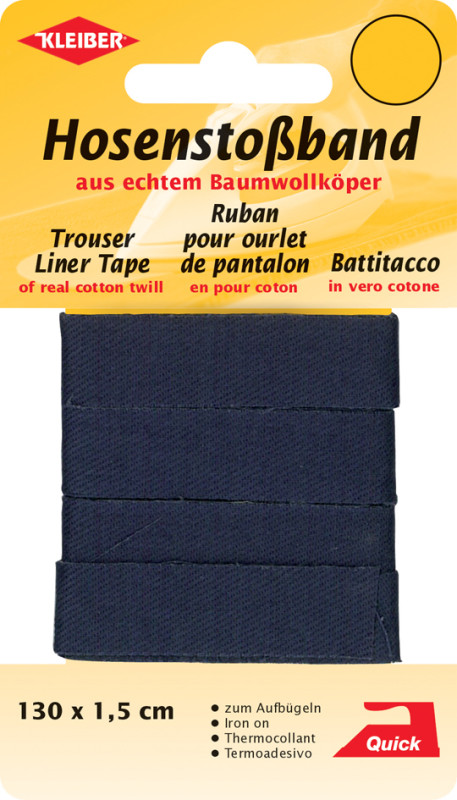 Ruban pour ourlet de pantalon, 1300 mm - Gris foncé - Tissu