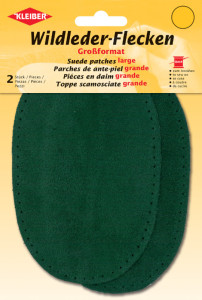 KLEIBER Patch à coudre en daim, 155 x 100 mm, vert