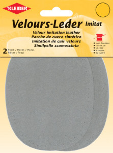 KLEIBER Patch imitation cuir velours, 130x100 mm, bleu foncé