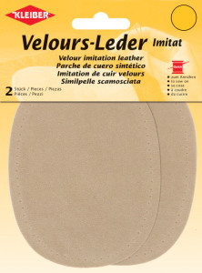 KLEIBER Patch imitation cuir velours, 130x100 mm, rouge