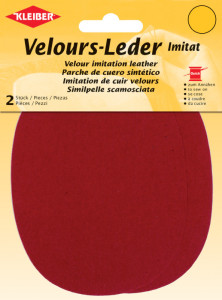 KLEIBER Patch imitation cuir velours, 130x100 mm, taupe