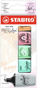 STABILO Surligneur BOSS MINI Pastellove 2.0,étui carton de 3