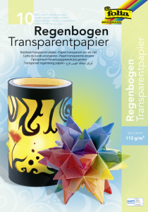 folia Papier transparent arc-en-ciel, 230 x 320 mm