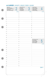 EXACOMPTA Recharge Exatime 17, 2021/2022, 1 semaine/2 pages