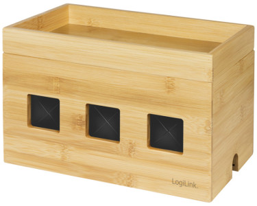 LogiLink Boîte à câble, en bambou