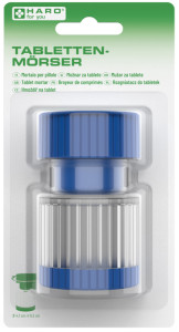 HARO Broyeur de comprimés, bleu/transparent