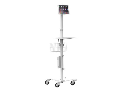 compulocks : CLING RISE FREEDM ROLLING KIOSK ALL TABLETS STAND WHITE