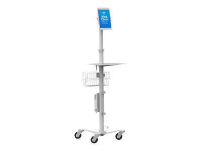 compulocks : CLING RISE FREEDM ROLLING KIOSK ALL TABLETS STAND WHITE